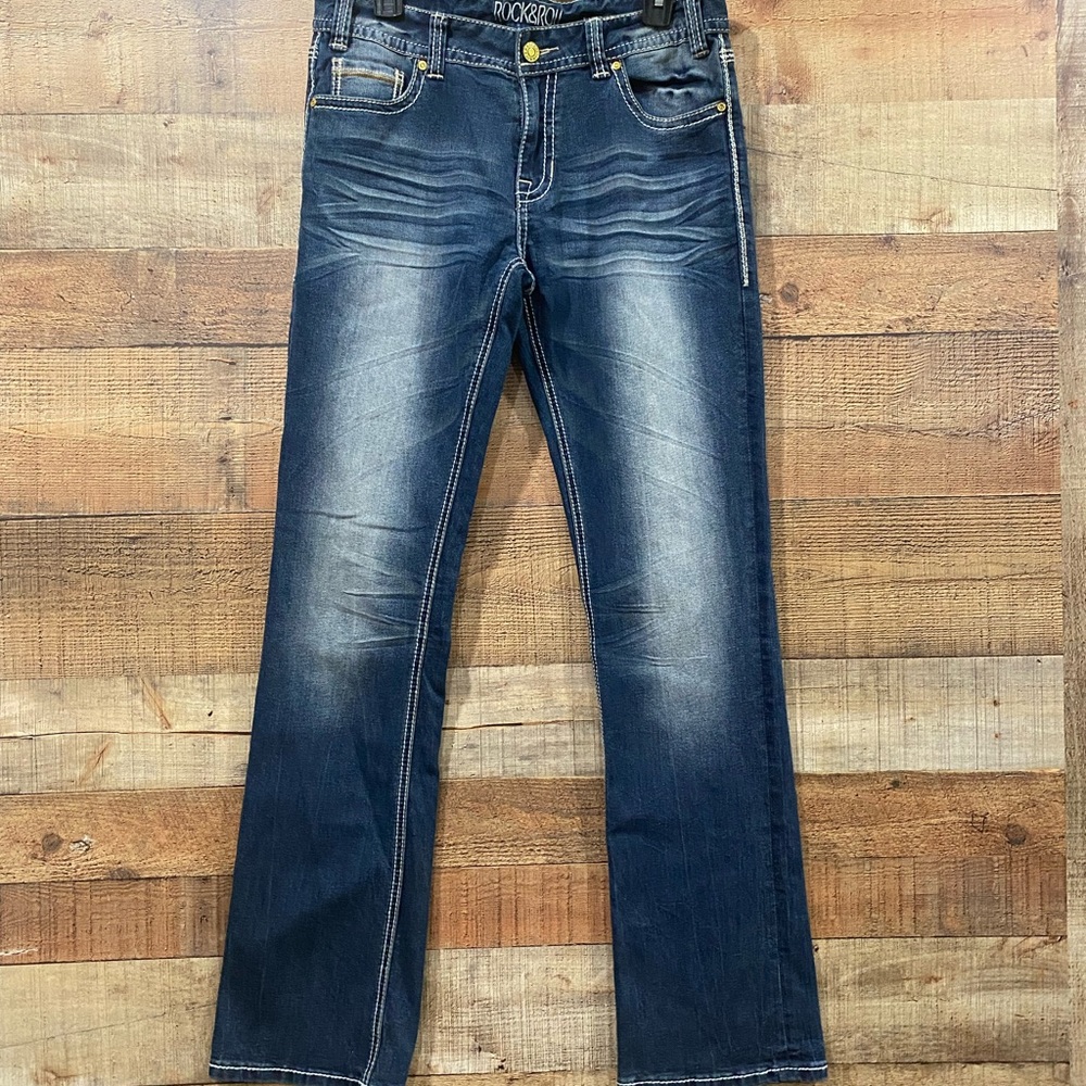 Rock & Roll Cowgirl Boyfriend Bootcut Jeans Size 27 Long